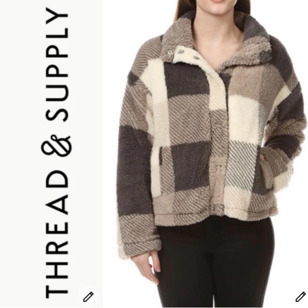 NWT Thread & Supply Buffalo Check Jacket